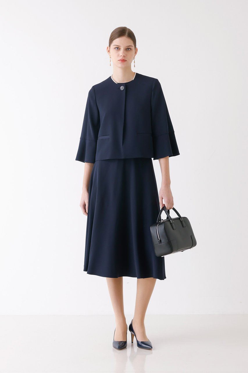 【デザイン ワークス/DESIGN WORKS】のトリアセジョーゼットワンピース 人気、トレンドファッション・服の通販 founy(ファニー) 　ファッション　Fashion　レディースファッション　Fashion for Women　ワンピース　Dresses　チュニック　Tunic Tops & Dresses　オケージョン　Occasion Wear　シンプル　Simple, Minimal　ジャケット　Jacket, Outerwear　チュニック　Tunic, Long Top　パーティ　Party, Party Style　ロング　Long, Long-Length　other-6|ID: prp329100004309737 ipo3291000000035752688