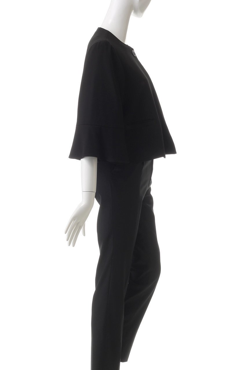 【デザイン ワークス/DESIGN WORKS】のトリアセジョーゼットノーカラージャケット 人気、トレンドファッション・服の通販 founy(ファニー) 　ファッション　Fashion　レディースファッション　Fashion for Women　アウター　Coat / Outerwear Collection　レディースジャケット・軽アウター　Jackets　ノーカラージャケット / シンプル上品コーデ　Collarless Jackets　ショート　Short, Short Length　ジャケット　Jacket, Outerwear　セレモニー　Ceremony　ビジネス 仕事 通勤　Business / Work / Commuting　フレア　Flare, Flared　other-3|ID: prp329100004309738 ipo3291000000035599090