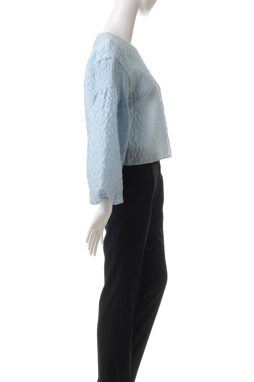 【アルアバイル/allureville】のフクレJQブラウス 人気、トレンドファッション・服の通販 founy(ファニー) 　ファッション　Fashion　レディースファッション　Fashion for Women　トップス・カットソー　Cut & Sew Tops　シャツ・ブラウス・オフィスカジュアル　Elegant Blouses & Button-Ups　おすすめ　Recommended / Our Picks　ジャカード／ジャガード　Jacquard, Woven Pattern　スリーブ　Sleeve, Long Sleeve / Short Sleeve　デニム　Denim, Jeans Material　ロング　Long, Long-Length　再入荷　Restock / Back in Stock　other-3|ID: prp329100004309747 ipo3291000000035055158