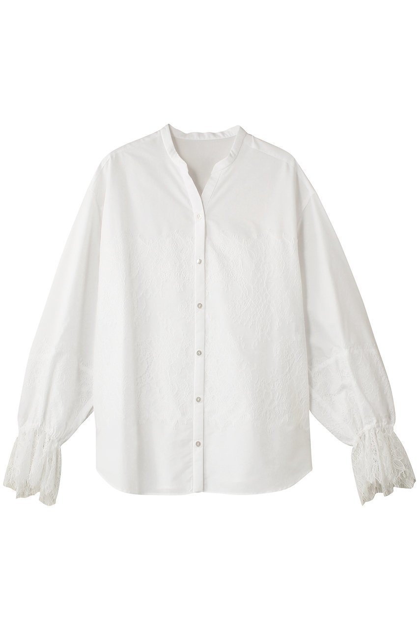 【アルアバイル/allureville】のレーシードッキングシャツ 人気、トレンドファッション・服の通販 founy(ファニー) 　ファッション　Fashion　レディースファッション　Fashion for Women　トップス・カットソー　Cut & Sew Tops　シャツ・ブラウス・オフィスカジュアル　Elegant Blouses & Button-Ups　スリーブ　Sleeve, Long Sleeve / Short Sleeve　ドッキング　Docking, Mixed Material　バランス　Balance, Style Balance　レース　Lace, Lace Fabric　ロング　Long, Long-Length　エレガント 上品　Elegant　 other-1|ID: prp329100004309748 ipo3291000000032841403