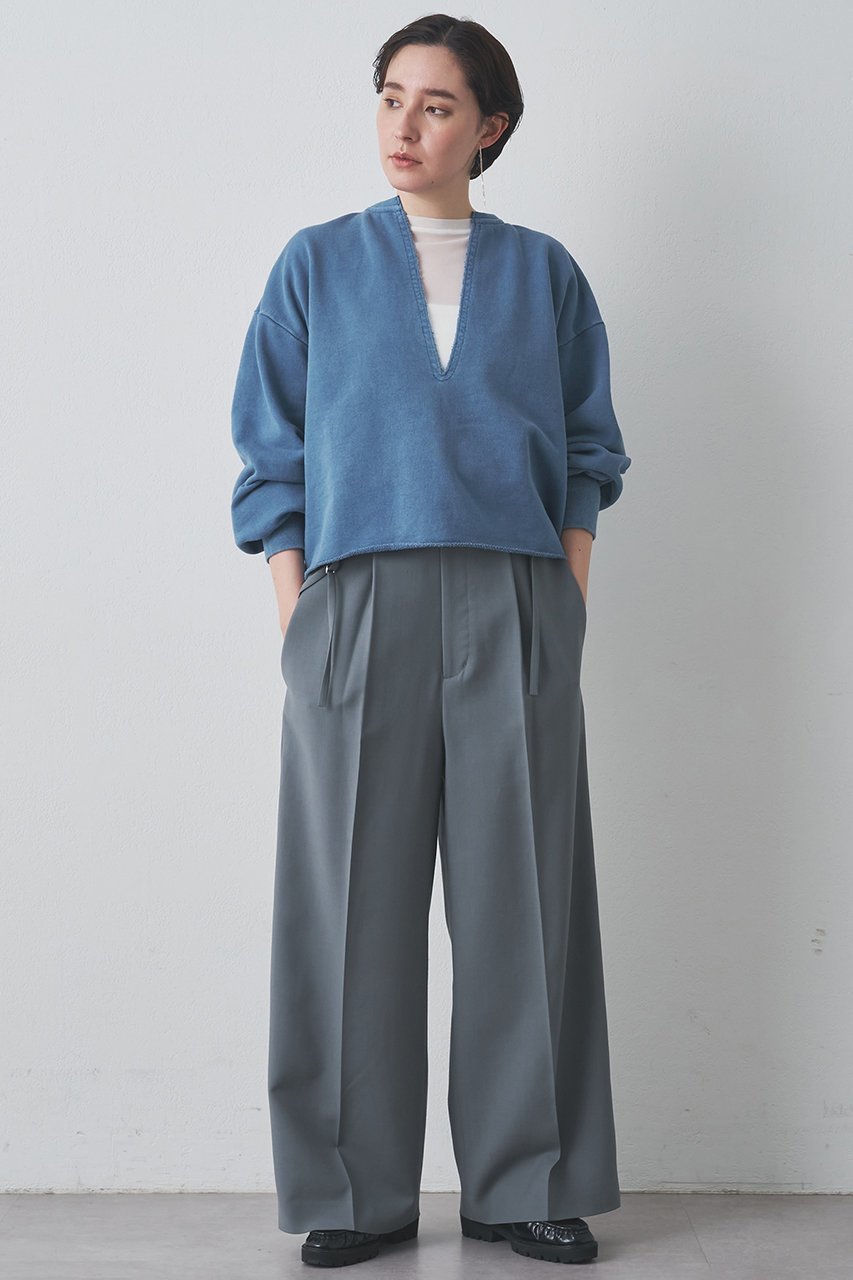 【ウィムガゼット/Whim Gazette】のピグメントスウェットVネックプルオーバー 人気、トレンドファッション・服の通販 founy(ファニー) 　ファッション　Fashion　レディースファッション　Fashion for Women　トップス・カットソー　Cut & Sew Tops　シャツ・ブラウス・オフィスカジュアル　Elegant Blouses & Button-Ups　レディースパーカー・カジュアルフーディー　Casual Hoodies & Sweatshirts　ロングTシャツ・Tシャツ　Longline T-Shirts & Tees　カジュアルプルオーバー・ニットトップス　Pullovers & Knit Tops / Casual Pullovers　スウェット・クルーネックトップス　Sweatshirts & Crewnecks / Relaxed Fit Sweat Tops　カットソー・ベーシックTシャツ　Cut-and-Sewn Tops / Stretch Tees & Basics　Vネックトップス　V-Neck Tops / V-Cut Neckline Shirts　ヴィンテージ　Vintage Style　カットオフ　Cut-Off Design　カリフォルニア　California, Cali Style　キャミソール　Camisole, Spaghetti Strap Top　クロップド　Cropped, Short Length　スリーブ　Sleeve, Long Sleeve / Short Sleeve　ダメージ　Distressed, Destroyed　デニム　Denim, Jeans Material　ロング　Long, Long-Length　おすすめ　Recommended / Our Picks　other-2|ID: prp329100004309750 ipo3291000000032870533