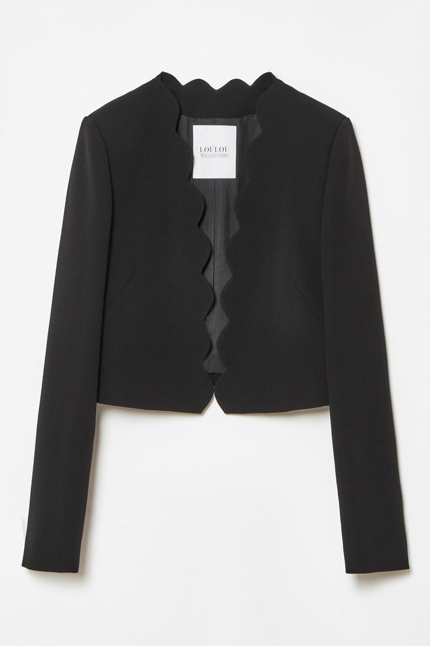 【アルアバイル/allureville】の【LOULOU WILLOUGHBY】ダブルクロススカラップジャケット 人気、トレンドファッション・服の通販 founy(ファニー) ファッション Fashion レディースファッション Fashion for Women アウター Coat / Outerwear Collection レディースジャケット・軽アウター Jackets おすすめ Recommended / Our Picks カッティング Cutting Detail コンパクト Compact, Small Size ショート Short, Short Length ジャケット Jacket, Outerwear スカラップ Scallop, Scalloped Edge セットアップ Set-Up, Coordinated Outfit ダブル Double, Double-Breasted フェミニン Feminine, Girly other-1|ID: prp329100004309751 ipo3291000000032963101