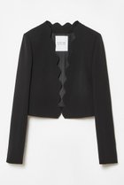 【アルアバイル/allureville】の【LOULOU WILLOUGHBY】ダブルクロススカラップジャケット 人気、トレンドファッション・服の通販 founy(ファニー) ファッション Fashion レディースファッション Fashion for Women アウター Coat / Outerwear Collection レディースジャケット・軽アウター Jackets おすすめ Recommended / Our Picks カッティング Cutting Detail コンパクト Compact, Small Size ショート Short, Short Length ジャケット Jacket, Outerwear スカラップ Scallop, Scalloped Edge セットアップ Set-Up, Coordinated Outfit ダブル Double, Double-Breasted フェミニン Feminine, Girly thumbnail ブラック|ID: prp329100004309751 ipo3291000000032963105