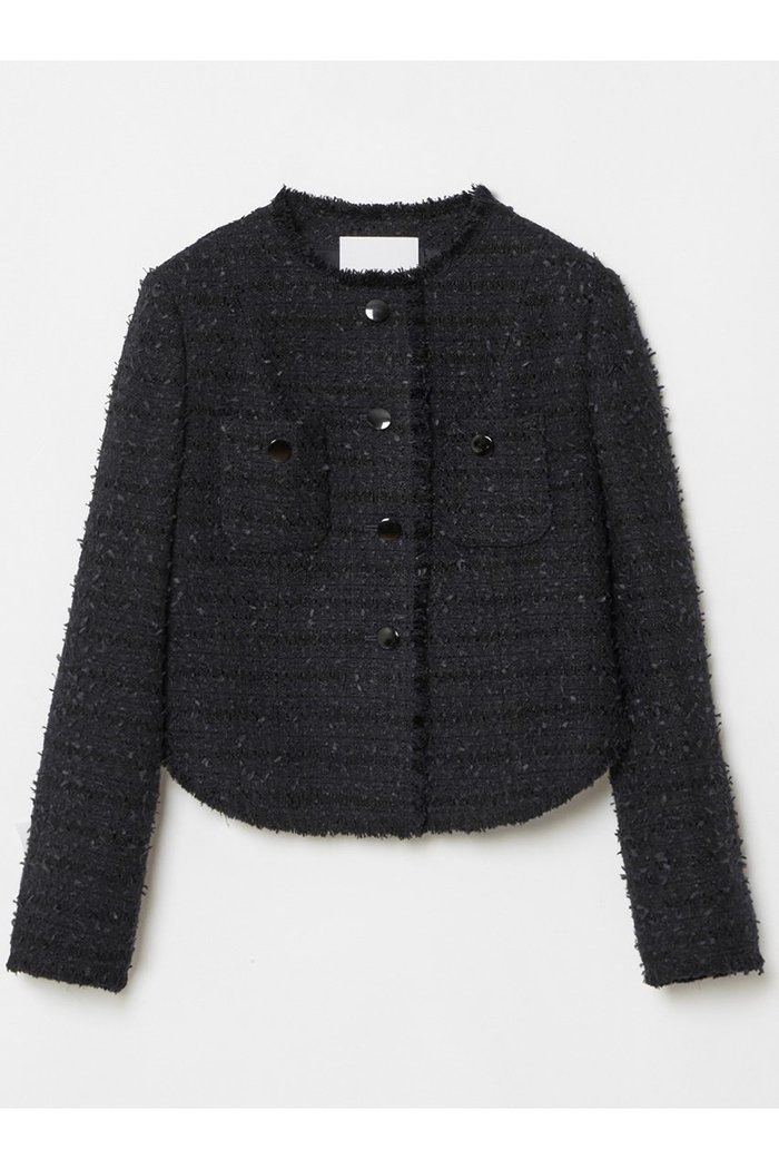 【アルアバイル/allureville】の【LOULOU WILLOUGHBY】ファンシーツイードクルージャケット インテリア・キッズ・メンズ・レディースファッション・服の通販 founy(ファニー) https://founy.com/ ファッション Fashion レディースファッション Fashion for Women アウター Coat / Outerwear Collection レディースジャケット・軽アウター Jackets ジャケット Jacket, Outerwear スリット Slit, Slit Detail セットアップ Set-Up, Coordinated Outfit ツイード／ツィード Choker, Choker Necklace ベーシック Basic, Essential ラウンド Round, Round Neck 春 Spring |ID: prp329100004309753 ipo3291000000032918441