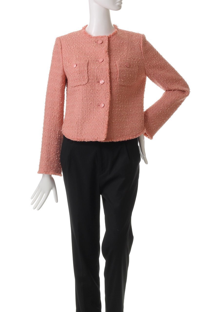 【アルアバイル/allureville】の【LOULOU WILLOUGHBY】ファンシーツイードクルージャケット 人気、トレンドファッション・服の通販 founy(ファニー) 　ファッション　Fashion　レディースファッション　Fashion for Women　アウター　Coat / Outerwear Collection　レディースジャケット・軽アウター　Jackets　ジャケット　Jacket, Outerwear　スリット　Slit, Slit Detail　セットアップ　Set-Up, Coordinated Outfit　ツイード／ツィード　Choker, Choker Necklace　ベーシック　Basic, Essential　ラウンド　Round, Round Neck　春　Spring　other-2|ID: prp329100004309753 ipo3291000000032918480