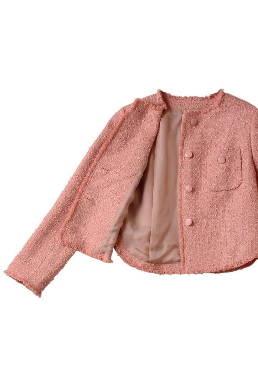 【アルアバイル/allureville】の【LOULOU WILLOUGHBY】ファンシーツイードクルージャケット 人気、トレンドファッション・服の通販 founy(ファニー) 　ファッション　Fashion　レディースファッション　Fashion for Women　アウター　Coat / Outerwear Collection　レディースジャケット・軽アウター　Jackets　ジャケット　Jacket, Outerwear　スリット　Slit, Slit Detail　セットアップ　Set-Up, Coordinated Outfit　ツイード／ツィード　Choker, Choker Necklace　ベーシック　Basic, Essential　ラウンド　Round, Round Neck　春　Spring　other-6|ID: prp329100004309753 ipo3291000000032918519