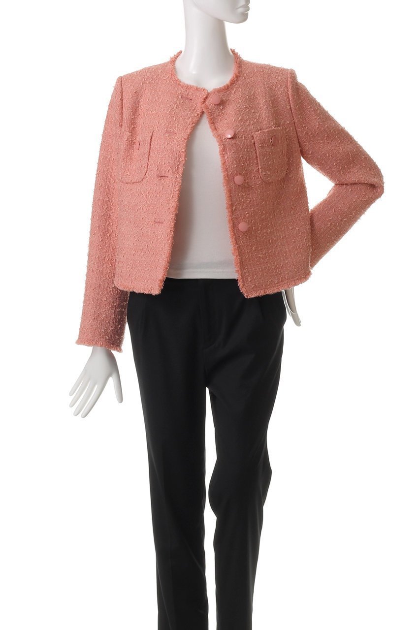 【アルアバイル/allureville】の【LOULOU WILLOUGHBY】ファンシーツイードクルージャケット 人気、トレンドファッション・服の通販 founy(ファニー) 　ファッション　Fashion　レディースファッション　Fashion for Women　アウター　Coat / Outerwear Collection　レディースジャケット・軽アウター　Jackets　ジャケット　Jacket, Outerwear　スリット　Slit, Slit Detail　セットアップ　Set-Up, Coordinated Outfit　ツイード／ツィード　Choker, Choker Necklace　ベーシック　Basic, Essential　ラウンド　Round, Round Neck　春　Spring　other-7|ID: prp329100004309753 ipo3291000000032918529