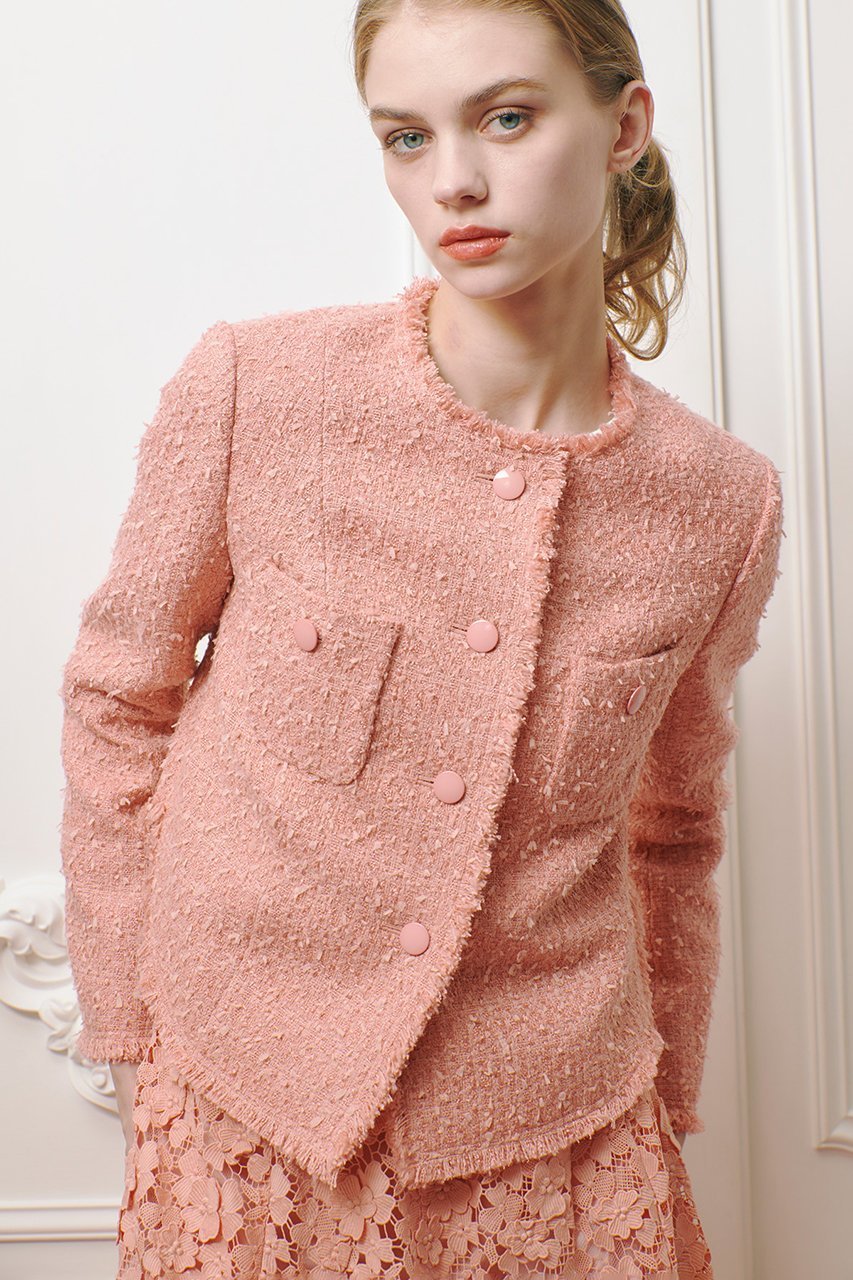 【アルアバイル/allureville】の【LOULOU WILLOUGHBY】ファンシーツイードクルージャケット 人気、トレンドファッション・服の通販 founy(ファニー) 　ファッション　Fashion　レディースファッション　Fashion for Women　アウター　Coat / Outerwear Collection　レディースジャケット・軽アウター　Jackets　ジャケット　Jacket, Outerwear　スリット　Slit, Slit Detail　セットアップ　Set-Up, Coordinated Outfit　ツイード／ツィード　Choker, Choker Necklace　ベーシック　Basic, Essential　ラウンド　Round, Round Neck　春　Spring　other-8|ID: prp329100004309753 ipo3291000000032918538