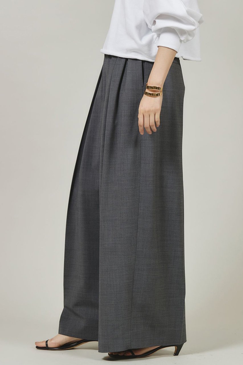【カレンソロジー/Curensology】のウールブレンドタックパンツ 人気、トレンドファッション・服の通販 founy(ファニー) 　ファッション　Fashion　レディースファッション　Ladies' Fashion Online　パンツ　Pants　エレガント 上品　Elegant　スタイリッシュ　Stylish　センター　Center　ボックス　Box　ポケット　Pocket　ロング　Long　ワイド　Wide　再入荷　Restock/Back In Stock/Re Arrival　other-3|ID: prp329100004309756 ipo3291000000032613578