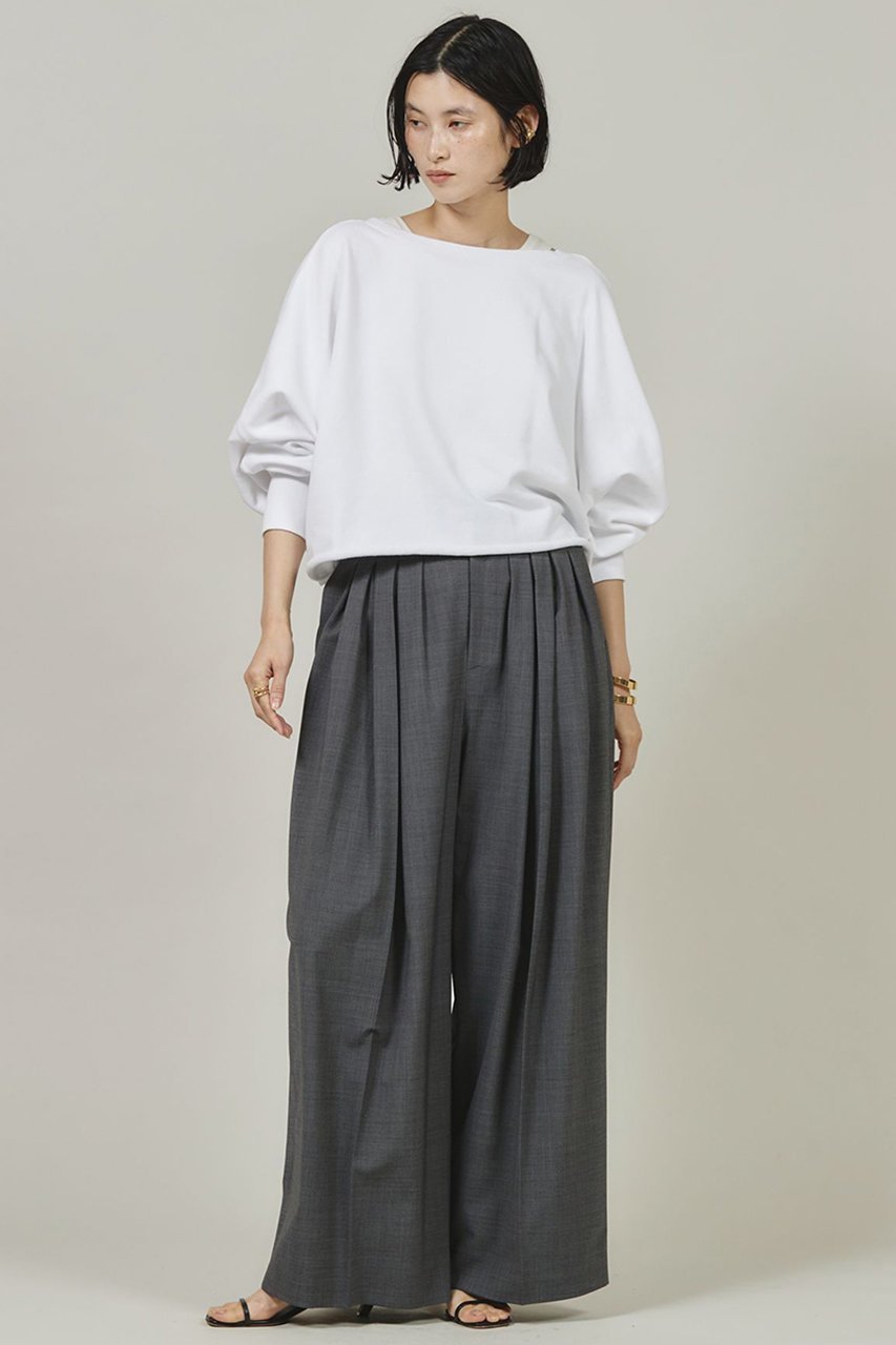 【カレンソロジー/Curensology】のウールブレンドタックパンツ 人気、トレンドファッション・服の通販 founy(ファニー) 　ファッション　Fashion　レディースファッション　Ladies' Fashion Online　パンツ　Pants　エレガント 上品　Elegant　スタイリッシュ　Stylish　センター　Center　ボックス　Box　ポケット　Pocket　ロング　Long　ワイド　Wide　再入荷　Restock/Back In Stock/Re Arrival　other-5|ID: prp329100004309756 ipo3291000000032613580