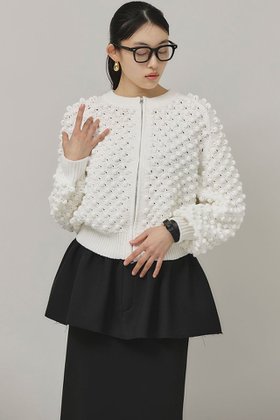 【カレンソロジー/Curensology】のポコポコアミニットカーディガン 人気、トレンドファッション・服の通販 founy(ファニー) ファッション Fashion レディースファッション Fashion for Women トップス・カットソー Cut & Sew Tops ニット Knit Tops & Sweaters カーディガン・羽織り Layered Style Cardigans カーディガン Cardigan, Knitwear ダブル Double, Double-Breasted ブルゾン Blouson, Bomber Jacket |ID:prp329100004309758