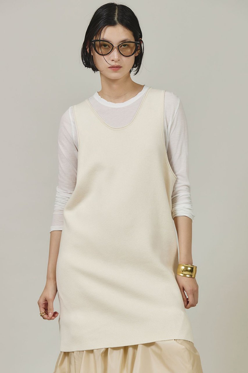 【カレンソロジー/Curensology】のコットンロングタンクニット 人気、トレンドファッション・服の通販 founy(ファニー) 　ファッション　Fashion　レディースファッション　Ladies' Fashion Online　トップス・カットソー　Tops/Tshirt　ニット　Knit Tops　プルオーバー　Pullover　おすすめ　Recommend　セットアップ　Set Up　タンク　Tank　リラックス　Relax　ロング　Long　再入荷　Restock/Back In Stock/Re Arrival　 other-1|ID: prp329100004309759 ipo3291000000032613189