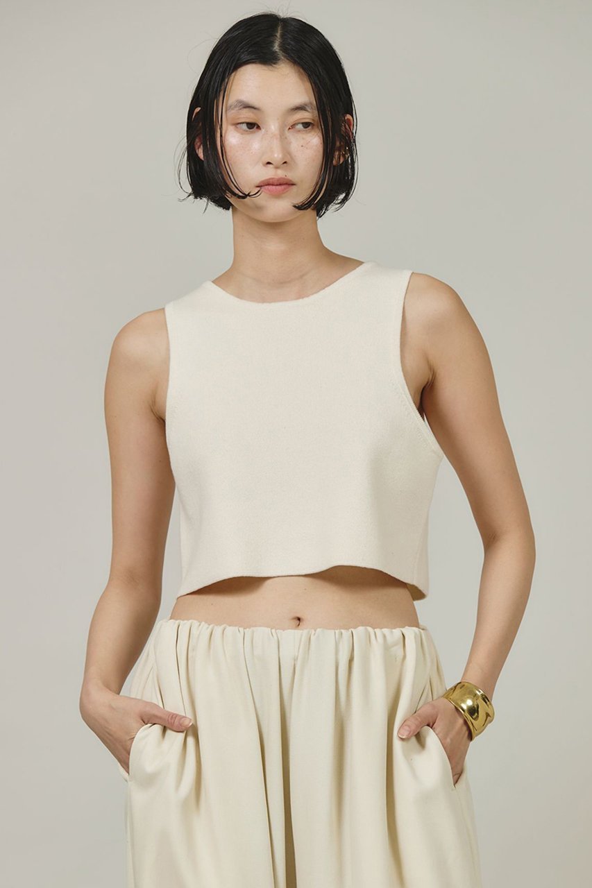 【カレンソロジー/Curensology】のコットンショートタンクニット 人気、トレンドファッション・服の通販 founy(ファニー) 　ファッション　Fashion　レディースファッション　Ladies' Fashion Online　トップス・カットソー　Tops/Tshirt　ニット　Knit Tops　プルオーバー　Pullover　クロップド　Cropped　コンパクト　Compact　タンク　Tank　トレンド　Trend　フィット　Fit　再入荷　Restock/Back In Stock/Re Arrival　夏　Summer　春　Spring　S/S・春夏　Ss・Spring/Summer　 other-1|ID: prp329100004309760 ipo3291000000032613200