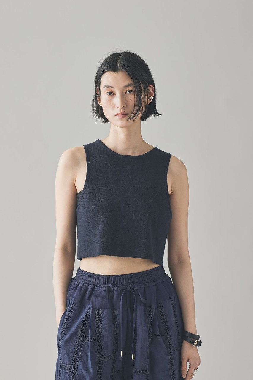 【カレンソロジー/Curensology】のコットンショートタンクニット 人気、トレンドファッション・服の通販 founy(ファニー) 　ファッション　Fashion　レディースファッション　Ladies' Fashion Online　トップス・カットソー　Tops/Tshirt　ニット　Knit Tops　プルオーバー　Pullover　クロップド　Cropped　コンパクト　Compact　タンク　Tank　トレンド　Trend　フィット　Fit　再入荷　Restock/Back In Stock/Re Arrival　夏　Summer　春　Spring　S/S・春夏　Ss・Spring/Summer　other-2|ID: prp329100004309760 ipo3291000000032613205