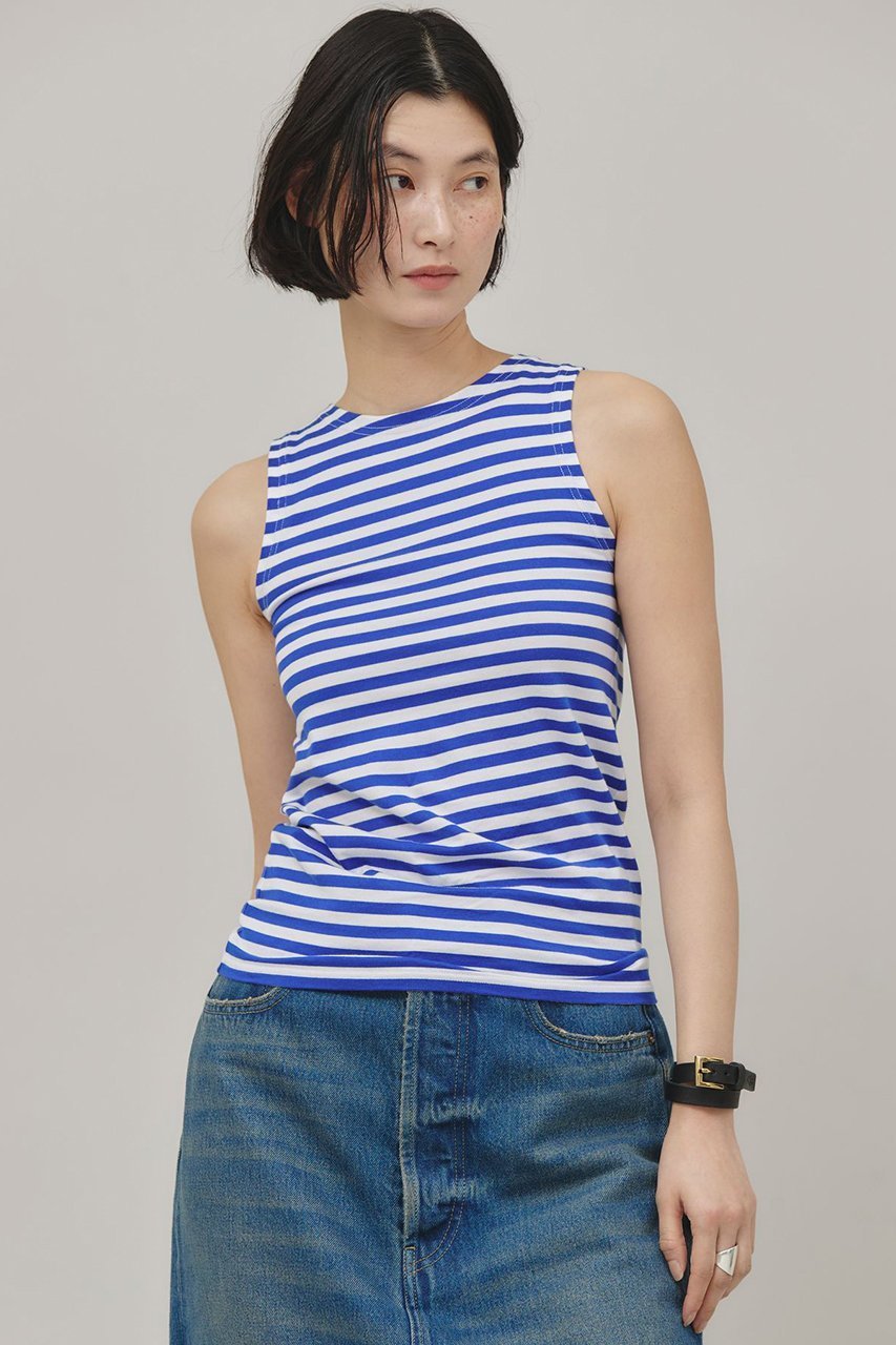 【カレンソロジー/Curensology】の〈&RC〉ボーダータンクトップ インテリア・キッズ・メンズ・レディースファッション・服の通販 founy(ファニー) 　ファッション　Fashion　レディースファッション　WOMEN　トップス・カットソー　Tops/Tshirt　キャミソール / ノースリーブ　No Sleeves　シャツ/ブラウス　Shirts/Blouses　ロング / Tシャツ　T-Shirts　カットソー　Cut and Sewn　キャミソール　Camisole　ストライプ　Stripe　タンク　Tank　ボーダー　Border　ヴィンテージ　Vintage　今季　This Season　ブルー|ID: prp329100004309762 ipo3291000000030486510