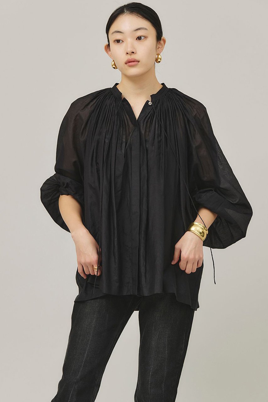 【カレンソロジー/Curensology】のハンドタックブラウス 人気、トレンドファッション・服の通販 founy(ファニー) 　ファッション　Fashion　レディースファッション　WOMEN　トップス・カットソー　Tops/Tshirt　シャツ/ブラウス　Shirts/Blouses　エアリー　Airy　カフス　Cuffs　シルク　Silk　スリーブ　Sleeve　ハンド　Hand　バランス　Balance　ロング　Long　エレガント 上品　Elegant　other-2|ID: prp329100004309763 ipo3291000000031367147