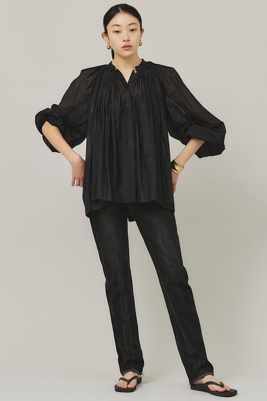 【カレンソロジー/Curensology】のハンドタックブラウス 人気、トレンドファッション・服の通販 founy(ファニー) 　ファッション　Fashion　レディースファッション　WOMEN　トップス・カットソー　Tops/Tshirt　シャツ/ブラウス　Shirts/Blouses　エアリー　Airy　カフス　Cuffs　シルク　Silk　スリーブ　Sleeve　ハンド　Hand　バランス　Balance　ロング　Long　エレガント 上品　Elegant　other-5|ID: prp329100004309763 ipo3291000000031367150