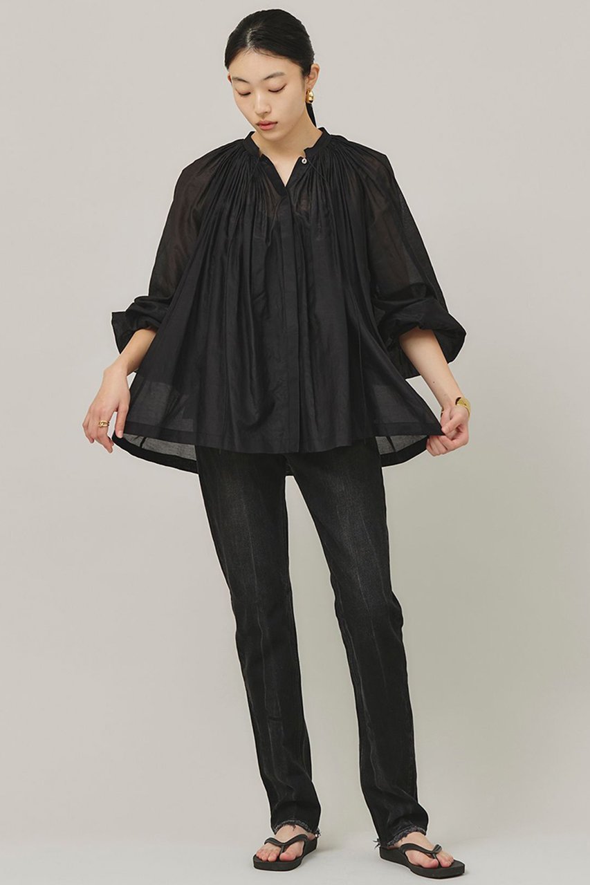 【カレンソロジー/Curensology】のハンドタックブラウス 人気、トレンドファッション・服の通販 founy(ファニー) 　ファッション　Fashion　レディースファッション　WOMEN　トップス・カットソー　Tops/Tshirt　シャツ/ブラウス　Shirts/Blouses　エアリー　Airy　カフス　Cuffs　シルク　Silk　スリーブ　Sleeve　ハンド　Hand　バランス　Balance　ロング　Long　エレガント 上品　Elegant　other-6|ID: prp329100004309763 ipo3291000000031367151