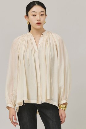 【カレンソロジー/Curensology】のハンドタックブラウス 人気、トレンドファッション・服の通販 founy(ファニー) ファッション Fashion レディースファッション Fashion for Women トップス・カットソー Cut & Sew Tops シャツ・ブラウス・オフィスカジュアル Elegant Blouses & Button-Ups エアリー Airy Texture カフス Cuff Design シルク Silk, 100% Silk スリーブ Sleeve, Long Sleeve / Short Sleeve ハンド Hand, Handmade バランス Balance, Style Balance ロング Long, Long-Length エレガント 上品 Elegant |ID:prp329100004309763