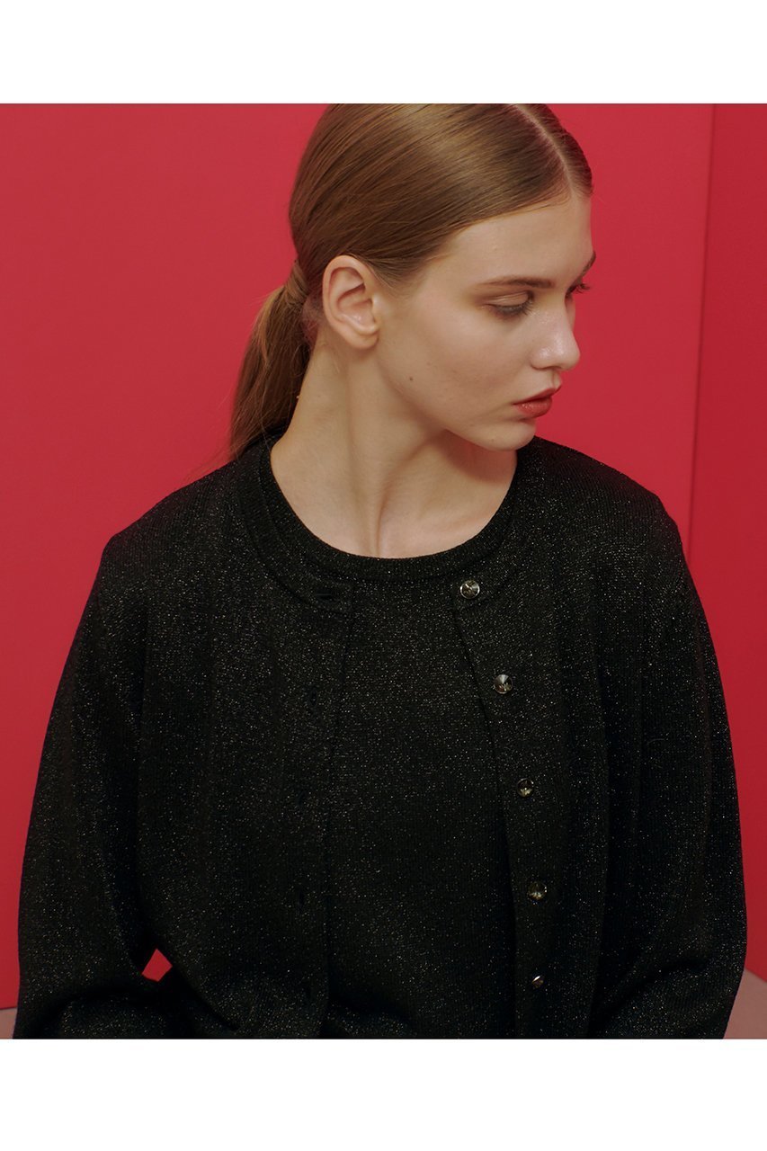 【アルアバイル/allureville】の【LOULOU WILLOUGHBY】ラメメランジェカーディガン 人気、トレンドファッション・服の通販 founy(ファニー) 　ファッション　Fashion　レディースファッション　WOMEN　トップス・カットソー　Tops/Tshirt　ニット　Knit Tops　カーディガン　Cardigans　おすすめ　Recommend　アンサンブル　Ensemble　カーディガン　Cardigan　コンパクト　Compact　フロント　Front　エレガント 上品　Elegant　半袖　Short Sleeve　other-3|ID: prp329100004309766 ipo3291000000031367168