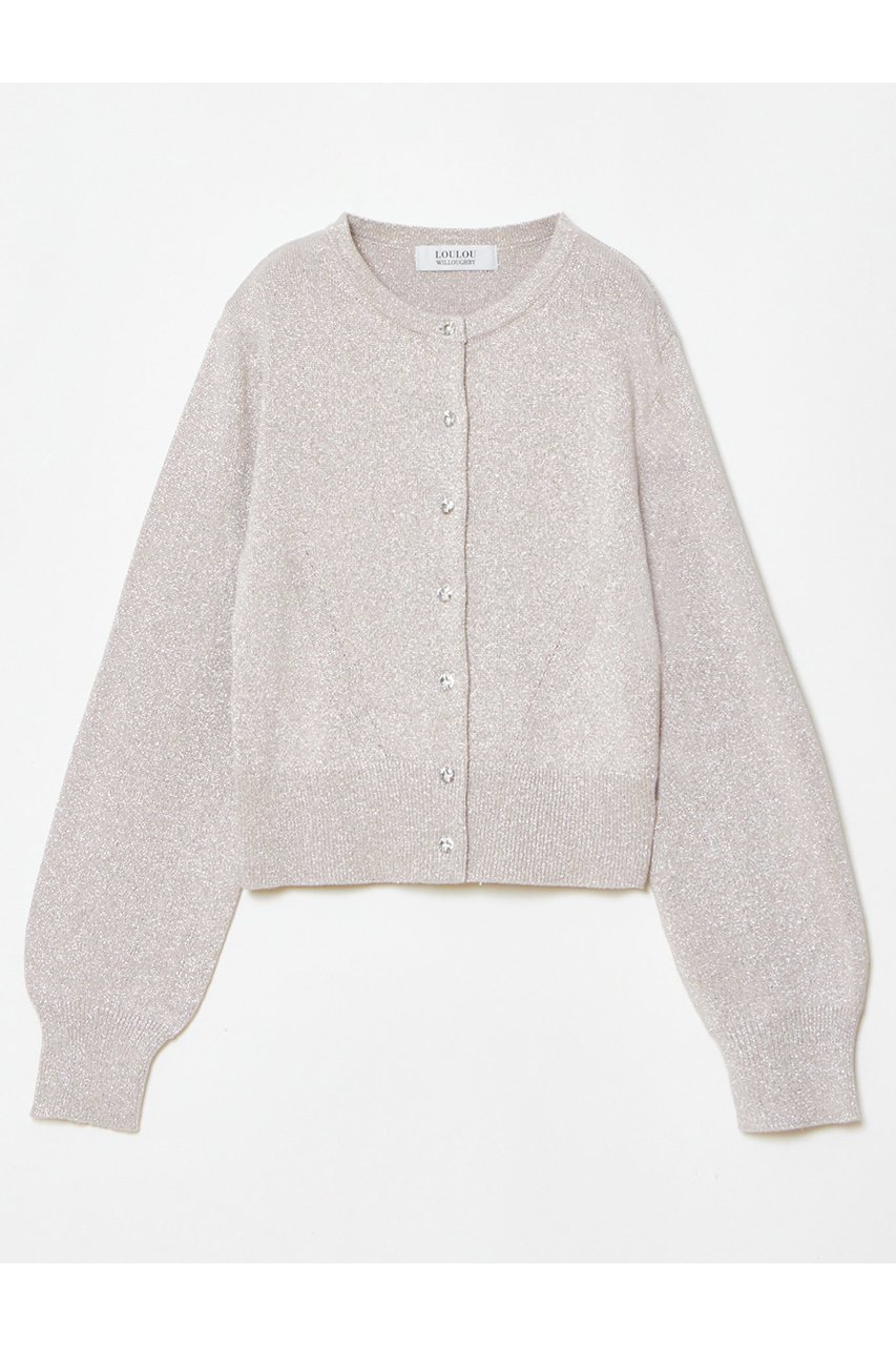 【アルアバイル/allureville】の【LOULOU WILLOUGHBY】ラメメランジェカーディガン インテリア・キッズ・メンズ・レディースファッション・服の通販 founy(ファニー) 　ファッション　Fashion　レディースファッション　Fashion for Women　トップス・カットソー　Cut & Sew Tops　ニット　Knit Tops & Sweaters　カーディガン・羽織り　Layered Style Cardigans　おすすめ　Recommended / Our Picks　アンサンブル　Ensemble Set　カーディガン　Cardigan, Knitwear　コンパクト　Compact, Small Size　フロント　Front, Front Design　エレガント 上品　Elegant　再入荷　Restock / Back in Stock　半袖　Short Sleeve, Half Sleeve　ピンク|ID: prp329100004309766 ipo3291000000032705703