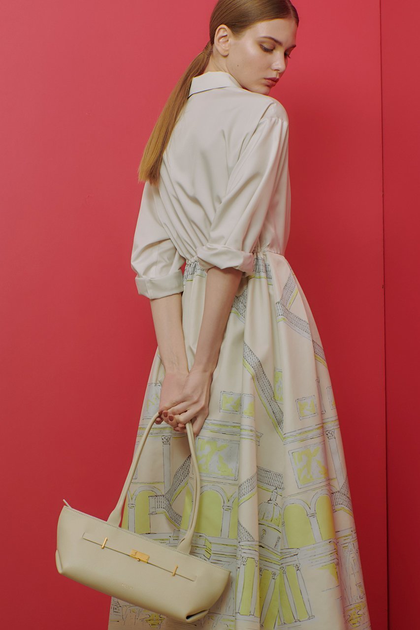 【アルアバイル/allureville】の【LOULOU WILLOUGHBY】カテドラルプリントワンピース 人気、トレンドファッション・服の通販 founy(ファニー) 　ファッション　Fashion　レディースファッション　WOMEN　ワンピース　Dress　チュニック　Tunic　タフタ　Taffeta　チュニック　Tunic　フィット　Fit　プリント　Print　モダン　Modern　モチーフ　Motif　ロング　Long　手描き　Hand Drawn　無地　Plain Color　other-3|ID: prp329100004309767 ipo3291000000031367174