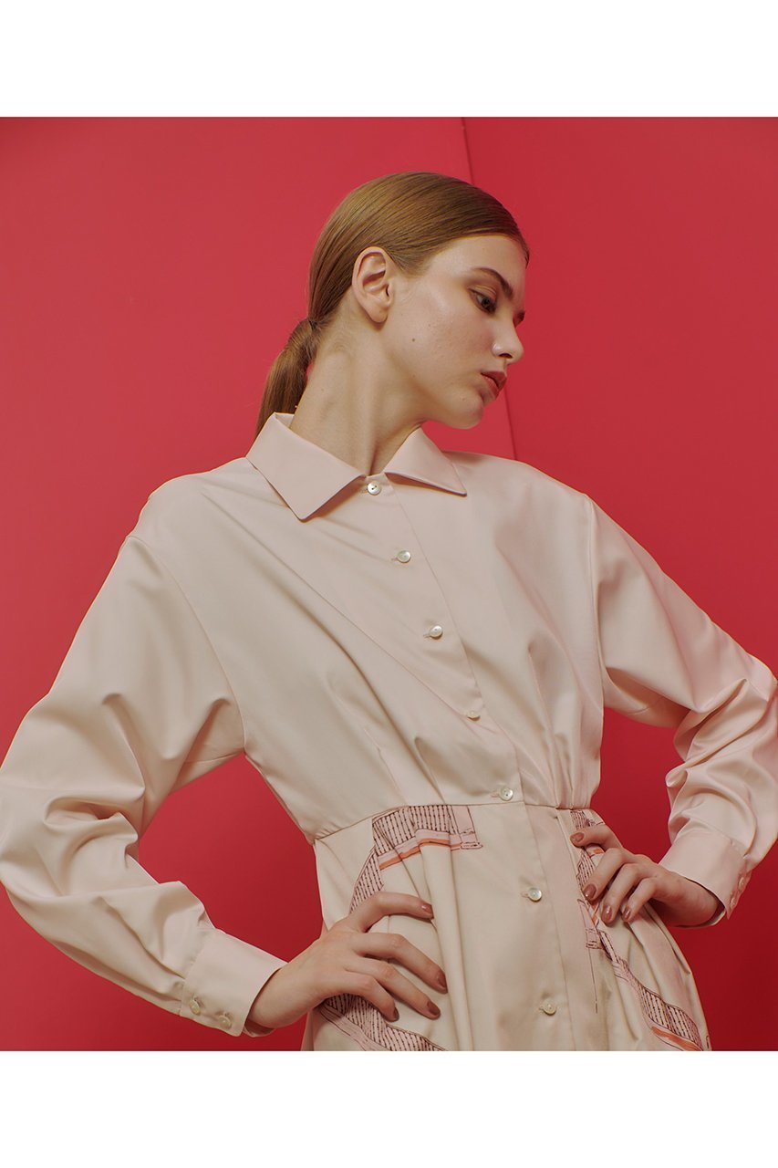 【アルアバイル/allureville】の【LOULOU WILLOUGHBY】カテドラルプリントワンピース 人気、トレンドファッション・服の通販 founy(ファニー) 　ファッション　Fashion　レディースファッション　Fashion for Women　ワンピース　Dresses　チュニック　Tunic Tops & Dresses　タフタ　Taffeta, Structured Fabric　チュニック　Tunic, Long Top　フィット　Fit, Slim Fit　プリント　Print, Printed Pattern　モダン　Modern, Contemporary　モチーフ　Motif, Design Theme　ロング　Long, Long-Length　手描き　Hand-Drawn, Illustrated　無地　Plain, Solid Color　other-8|ID: prp329100004309767 ipo3291000000032876510