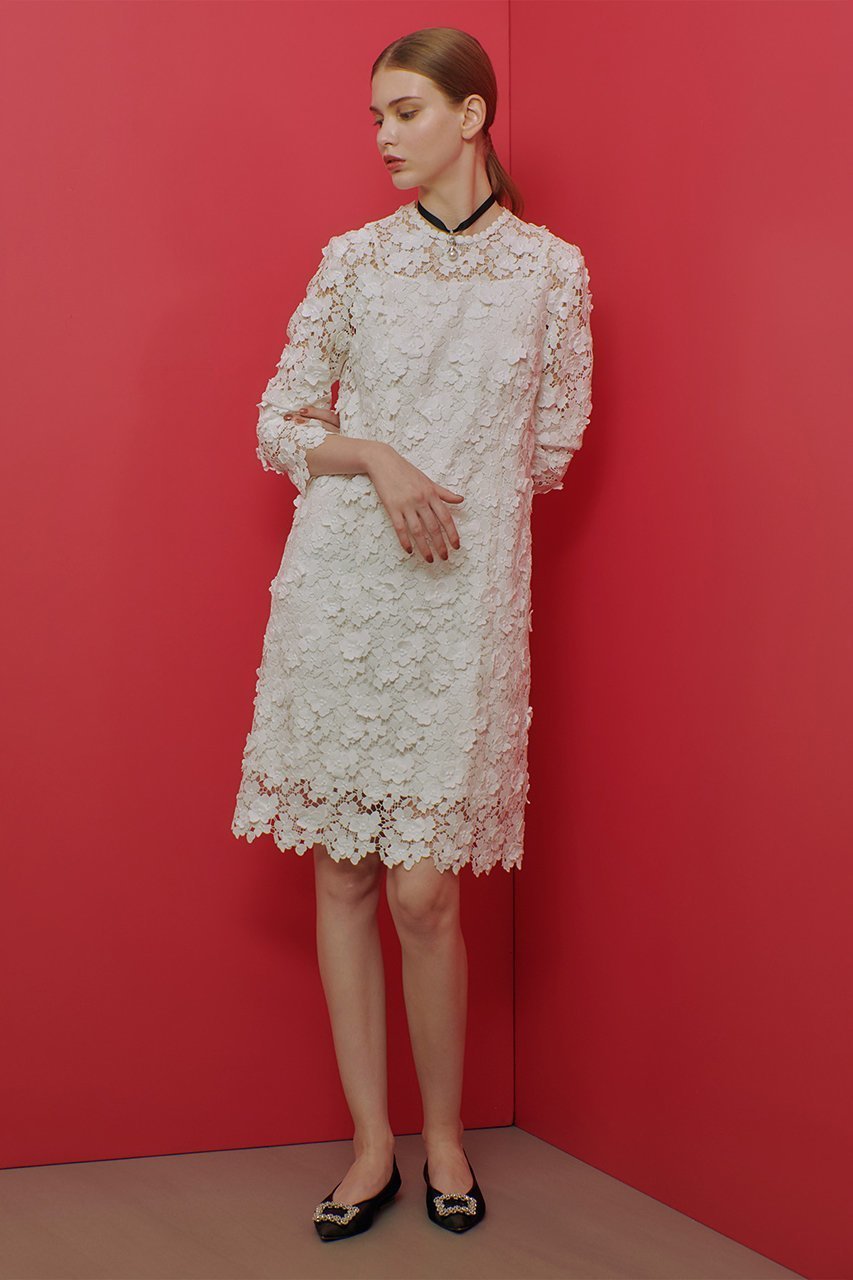 【アルアバイル/allureville】の【LOULOU WILLOUGHBY】ケミカルフラワーレースワンピース 人気、トレンドファッション・服の通販 founy(ファニー) 　ファッション　Fashion　レディースファッション　Fashion for Women　ワンピース　Dresses　チュニック　Tunic Tops & Dresses　インナー　Innerwear　ケミカル　Chemical, Chemical Wash　チュニック　Tunic, Long Top　トレンド　Trend, Trending Now　フェミニン　Feminine, Girly　モチーフ　Motif, Design Theme　レース　Lace, Lace Fabric　 other-1|ID: prp329100004309768 ipo3291000000032878794