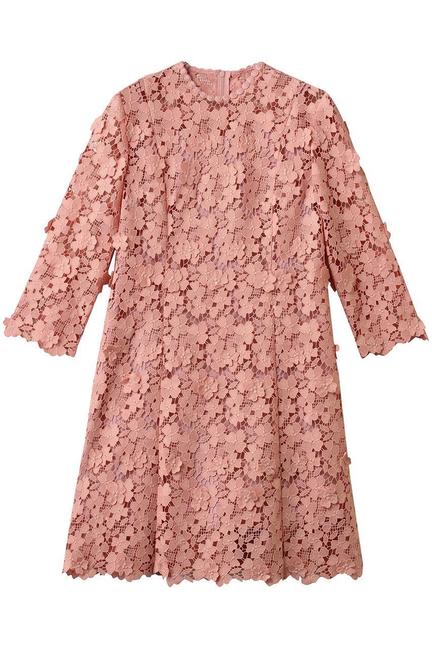 【アルアバイル/allureville】の【LOULOU WILLOUGHBY】ケミカルフラワーレースワンピース インテリア・キッズ・メンズ・レディースファッション・服の通販 founy(ファニー) 　ファッション　Fashion　レディースファッション　Fashion for Women　ワンピース　Dresses　チュニック　Tunic Tops & Dresses　インナー　Innerwear　ケミカル　Chemical, Chemical Wash　チュニック　Tunic, Long Top　トレンド　Trend, Trending Now　フェミニン　Feminine, Girly　モチーフ　Motif, Design Theme　レース　Lace, Lace Fabric　ピンク|ID: prp329100004309768 ipo3291000000032878805