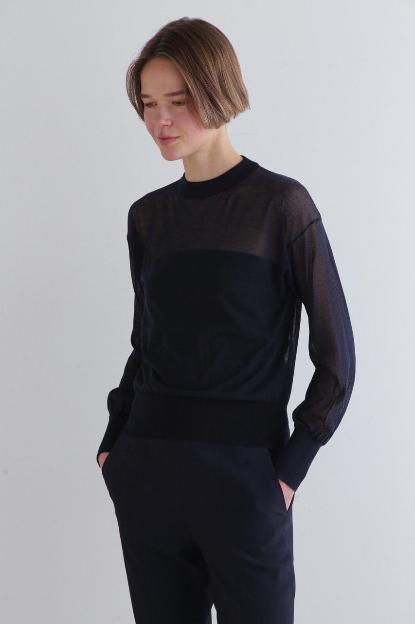 【ル フィル/LE PHIL】のロングスリーブシアーニット 人気、トレンドファッション・服の通販 founy(ファニー) 　ファッション　Fashion　レディースファッション　Fashion for Women　トップス・カットソー　Cut & Sew Tops　ニット　Knit Tops & Sweaters　カジュアルプルオーバー・ニットトップス　Pullovers & Knit Tops / Casual Pullovers　インナー　Innerwear　シアー　Sheer, See-Through　シンプル　Simple, Minimal　ベーシック　Basic, Essential　other-7|ID: prp329100004309778 ipo3291000000032945007