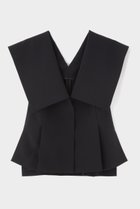 【ル フィル/LE PHIL】のコンフォートダブルクロススクエアカラージレ ブラック|ID: prp329100004309781 ipo3291000000036923676