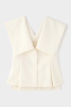 【ル フィル/LE PHIL】のコンフォートダブルクロススクエアカラージレ ホワイト|ID: prp329100004309781 ipo3291000000036923678