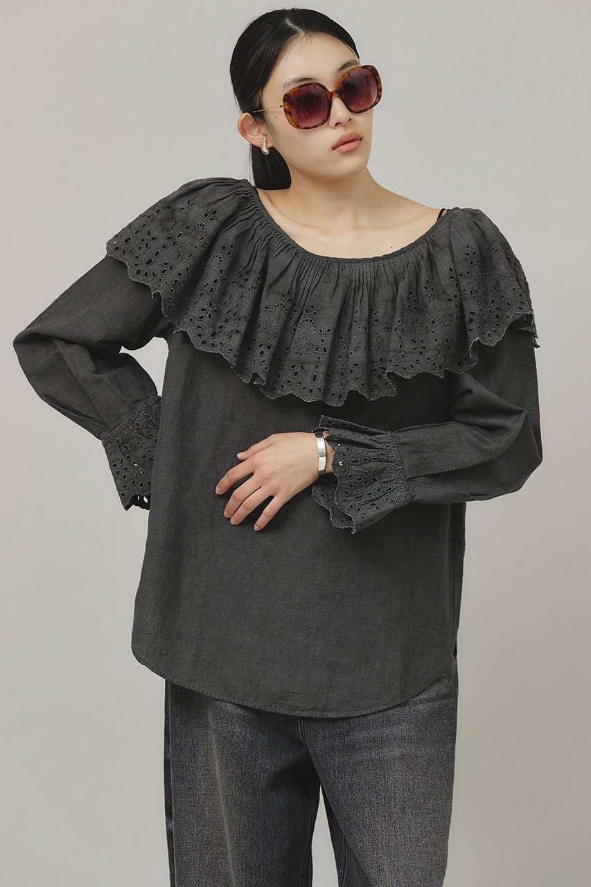 【カレンソロジー/Curensology】のコットンリネンカットワークブラウス 人気、トレンドファッション・服の通販 founy(ファニー) 　ファッション　Fashion　レディースファッション　WOMEN　トップス・カットソー　Tops/Tshirt　シャツ/ブラウス　Shirts/Blouses　インド　India　スリーブ　Sleeve　プリーツ　Pleats　リネン　Linen　ロング　Long　other-2|ID: prp329100004309791 ipo3291000000031367309