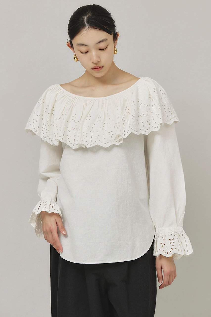 【カレンソロジー/Curensology】のコットンリネンカットワークブラウス 人気、トレンドファッション・服の通販 founy(ファニー) 　ファッション　Fashion　レディースファッション　Ladies' Fashion Online　トップス・カットソー　Tops/Tshirt　シャツ/ブラウス　Shirts/Blouses　インド　India　スリーブ　Sleeve　プリーツ　Pleats　リネン　Linen　ロング　Long　再入荷　Restock/Back In Stock/Re Arrival　 other-1|ID: prp329100004309791 ipo3291000000032613562