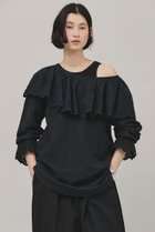 【カレンソロジー/Curensology】のコットンリネンカットワークブラウス ブラック|ID: prp329100004309791 ipo3291000000032613565