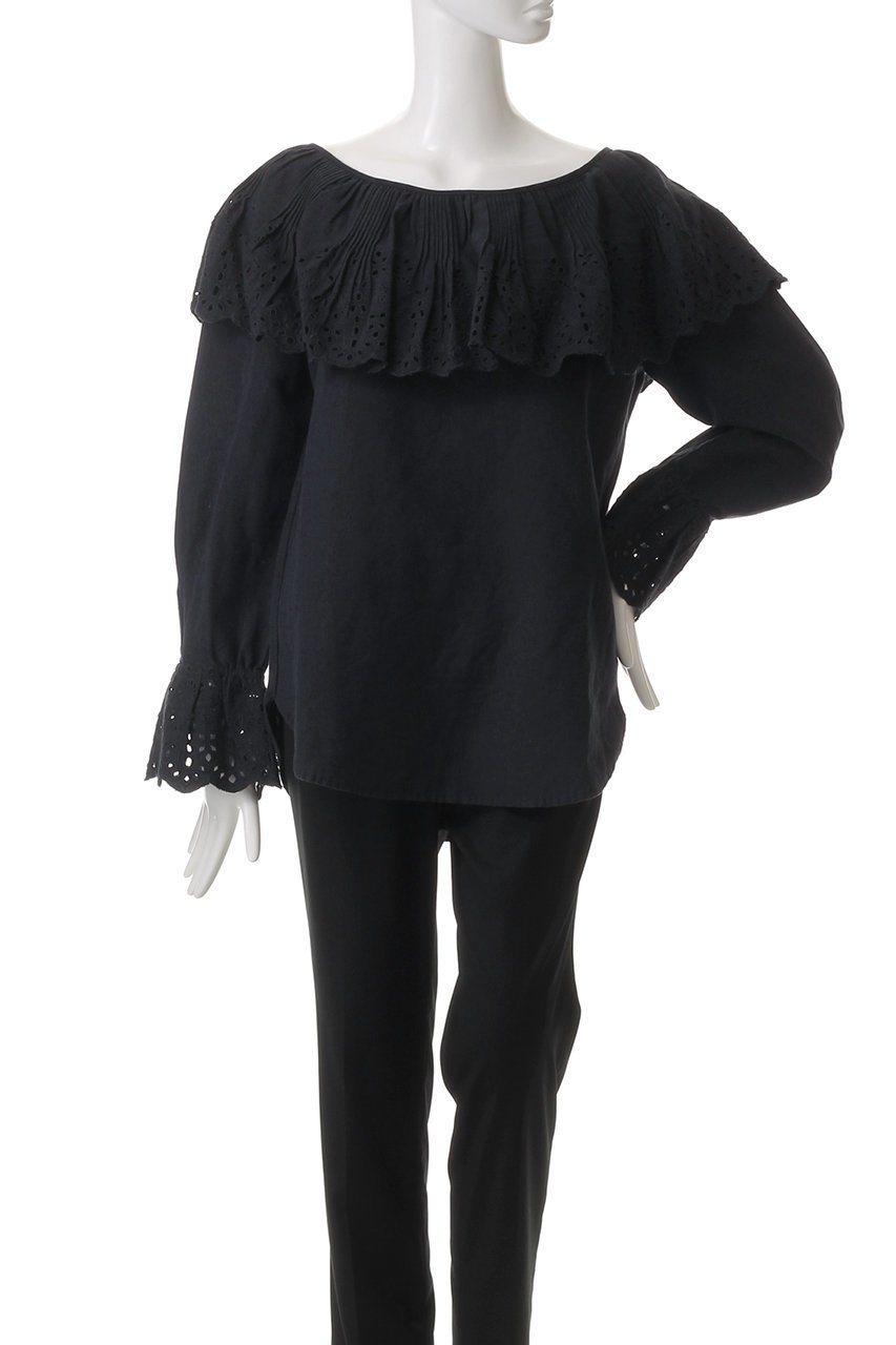 【カレンソロジー/Curensology】のコットンリネンカットワークブラウス 人気、トレンドファッション・服の通販 founy(ファニー) 　ファッション　Fashion　レディースファッション　Ladies' Fashion Online　トップス・カットソー　Tops/Tshirt　シャツ/ブラウス　Shirts/Blouses　インド　India　スリーブ　Sleeve　プリーツ　Pleats　リネン　Linen　ロング　Long　再入荷　Restock/Back In Stock/Re Arrival　other-2|ID: prp329100004309791 ipo3291000000032613567