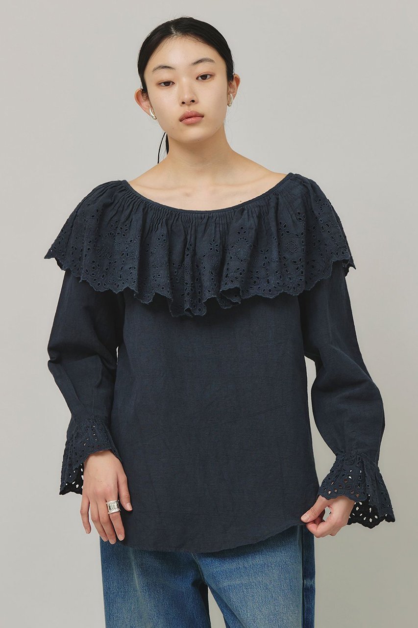 【カレンソロジー/Curensology】のコットンリネンカットワークブラウス 人気、トレンドファッション・服の通販 founy(ファニー) 　ファッション　Fashion　レディースファッション　Ladies' Fashion Online　トップス・カットソー　Tops/Tshirt　シャツ/ブラウス　Shirts/Blouses　インド　India　スリーブ　Sleeve　プリーツ　Pleats　リネン　Linen　ロング　Long　再入荷　Restock/Back In Stock/Re Arrival　other-6|ID: prp329100004309791 ipo3291000000032613571