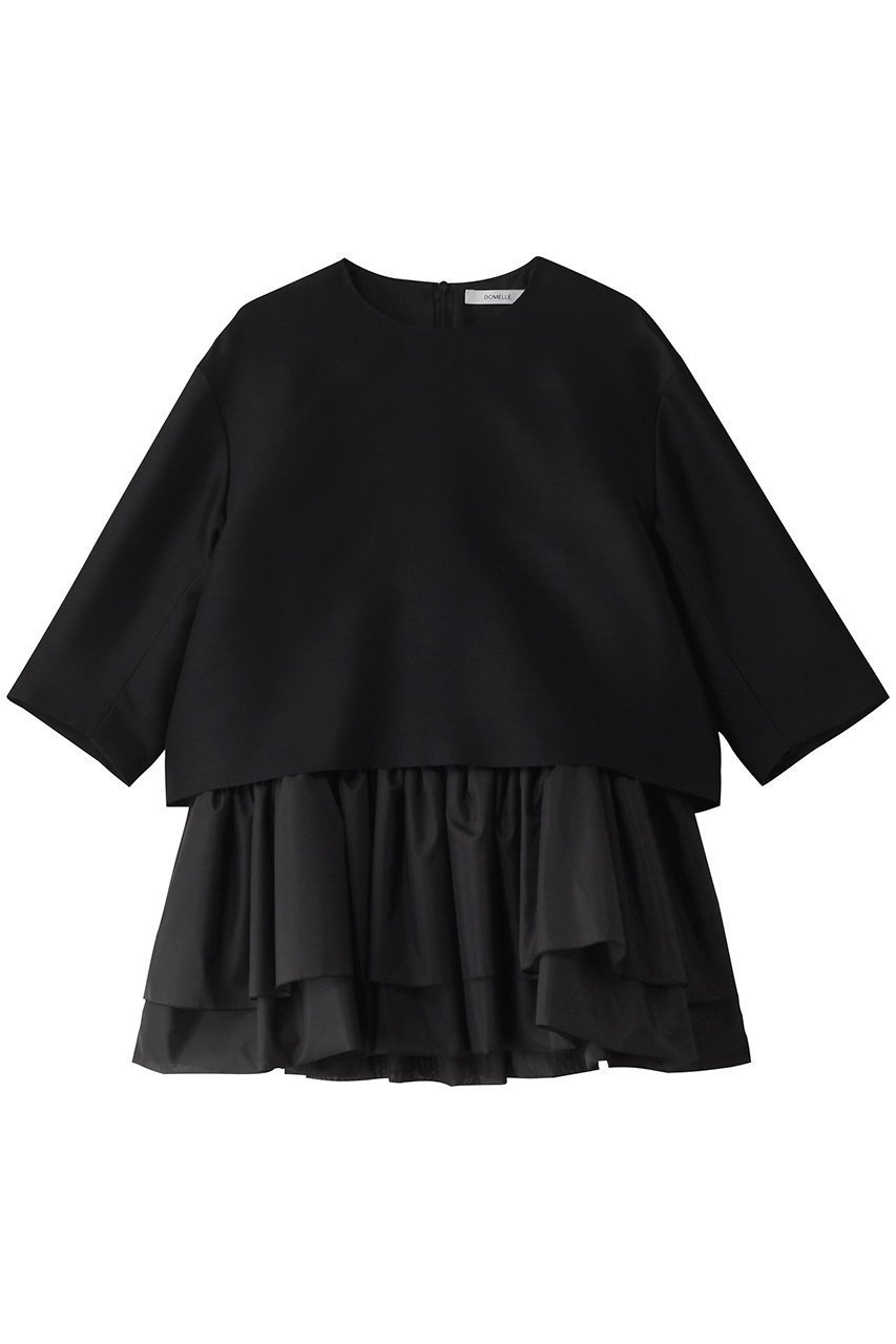 【ドメル/DOMELLE】のライト フォーマル ブラウス インテリア・キッズ・メンズ・レディースファッション・服の通販 founy(ファニー) 　ファッション　Fashion　レディースファッション　Fashion for Women　トップス・カットソー　Cut & Sew Tops　シャツ・ブラウス・オフィスカジュアル　Elegant Blouses & Button-Ups　オーガンジー　Organza Fabric　キャミソール　Camisole, Spaghetti Strap Top　ギャザー　Gathered, Ruffled　ショート　Short, Short Length　シルク　Silk, 100% Silk　スリーブ　Sleeve, Long Sleeve / Short Sleeve　セットアップ　Set-Up, Coordinated Outfit　フォーマル　Formal, Dressy　ミックス　Mix, Mixed Style　A/W・秋冬　Autumn/Winter　ブラック|ID: prp329100004311594 ipo3291000000032880402