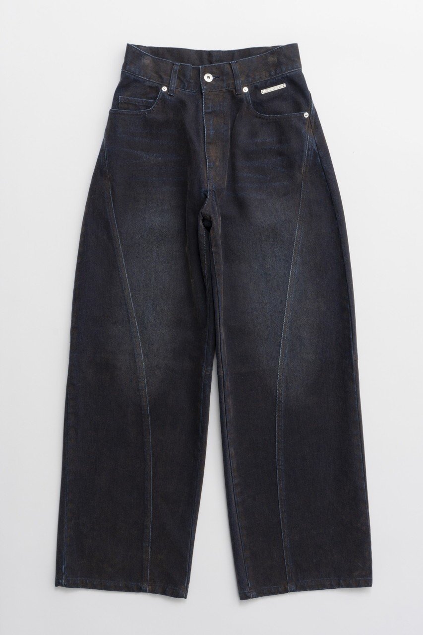 【プランク プロジェクト/PRANK PROJECT】のカーブラインフロッキーデニム / Curve Line Flockey Denim 人気、トレンドファッション・服の通販 founy(ファニー) 　ファッション　Fashion　レディースファッション　Fashion for Women　パンツ　Pants & Trousers　デニムパンツ・ジーンズ・美脚デニム　Denim Jeans & Pants　グラデーション　Gradient, Ombre　シャンブレー　Chambray, Denim-Like Fabric　シンプル　Simple, Minimal　ジャケット　Jacket, Outerwear　デニム　Denim, Jeans Material　パターン　Pattern, Design Print　おすすめ　Recommended / Our Picks　other-2|ID: prp329100004311601 ipo3291000000036907497