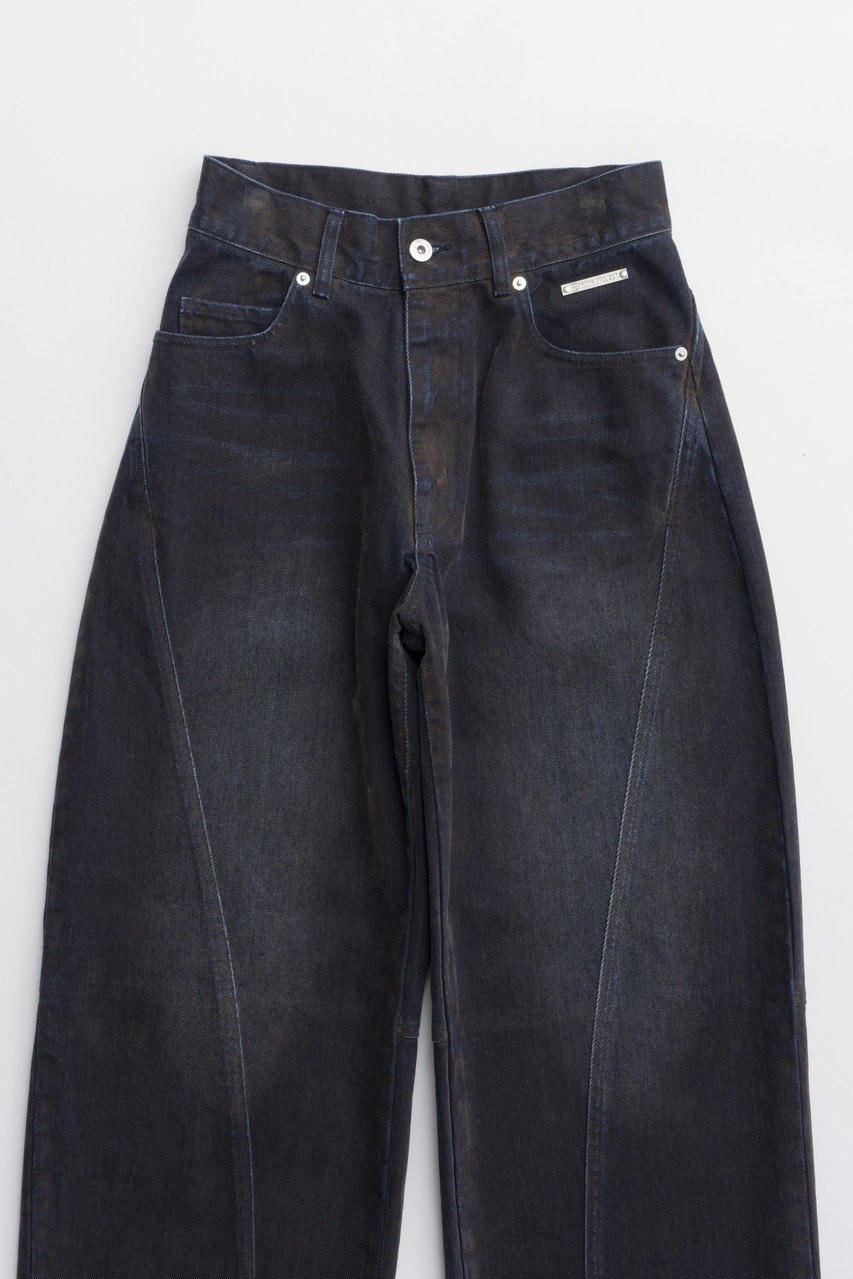 【プランク プロジェクト/PRANK PROJECT】のカーブラインフロッキーデニム / Curve Line Flockey Denim 人気、トレンドファッション・服の通販 founy(ファニー) 　ファッション　Fashion　レディースファッション　Fashion for Women　パンツ　Pants & Trousers　デニムパンツ・ジーンズ・美脚デニム　Denim Jeans & Pants　グラデーション　Gradient, Ombre　シャンブレー　Chambray, Denim-Like Fabric　シンプル　Simple, Minimal　ジャケット　Jacket, Outerwear　デニム　Denim, Jeans Material　パターン　Pattern, Design Print　おすすめ　Recommended / Our Picks　other-3|ID: prp329100004311601 ipo3291000000036907498