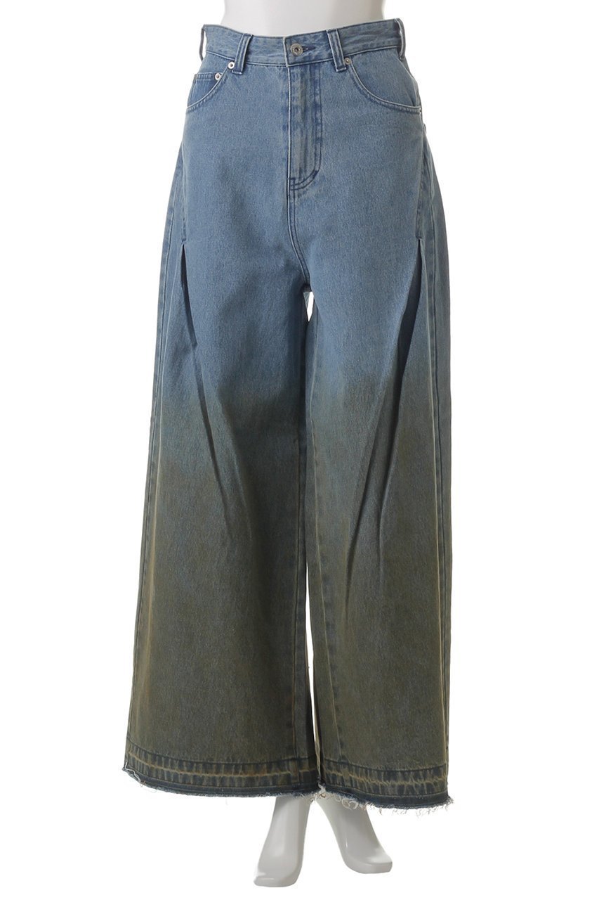 【プランク プロジェクト/PRANK PROJECT】のグラデーションワイドデニムパンツ / Gradient Wide Denim Pants 人気、トレンドファッション・服の通販 founy(ファニー) 　ファッション　Fashion　レディースファッション　Fashion for Women　パンツ　Pants & Trousers　デニムパンツ・ジーンズ・美脚デニム　Denim Jeans & Pants　グラデーション　Gradient, Ombre　ストレート　Straight, Straight Cut　セットアップ　Set-Up, Coordinated Outfit　デニム　Denim, Jeans Material　ワイド　Wide, Wide Fit　おすすめ　Recommended / Our Picks　other-2|ID: prp329100004311605 ipo3291000000032919457