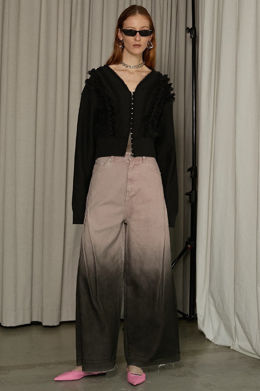 【プランク プロジェクト/PRANK PROJECT】のグラデーションワイドデニムパンツ / Gradient Wide Denim Pants 人気、トレンドファッション・服の通販 founy(ファニー) 　ファッション　Fashion　レディースファッション　Fashion for Women　パンツ　Pants & Trousers　デニムパンツ・ジーンズ・美脚デニム　Denim Jeans & Pants　グラデーション　Gradient, Ombre　ストレート　Straight, Straight Cut　セットアップ　Set-Up, Coordinated Outfit　デニム　Denim, Jeans Material　ワイド　Wide, Wide Fit　おすすめ　Recommended / Our Picks　other-8|ID: prp329100004311605 ipo3291000000032919526