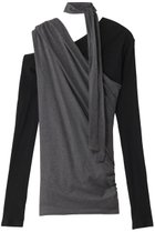 【プランク プロジェクト/PRANK PROJECT】のワンショルレイヤードトップ / One Shoulder Layered Top C.GRY(チャコールグレー)|ID: prp329100004311608 ipo3291000000032880774