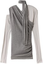 【プランク プロジェクト/PRANK PROJECT】のワンショルレイヤードトップ / One Shoulder Layered Top GRY(グレー)|ID: prp329100004311608 ipo3291000000032880780