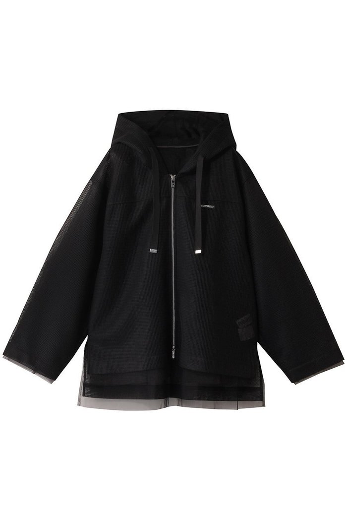【プランク プロジェクト/PRANK PROJECT】のチュールレイヤードパーカー / Tulle Layered Hoodie インテリア・キッズ・メンズ・レディースファッション・服の通販 founy(ファニー) https://founy.com/ ファッション Fashion レディースファッション Fashion for Women トップス・カットソー Cut & Sew Tops シャツ・ブラウス・オフィスカジュアル Elegant Blouses & Button-Ups レディースパーカー・カジュアルフーディー Casual Hoodies & Sweatshirts ロングTシャツ・Tシャツ Longline T-Shirts & Tees スウェット・クルーネックトップス Sweatshirts & Crewnecks / Relaxed Fit Sweat Tops カットソー・ベーシックTシャツ Cut-and-Sewn Tops / Stretch Tees & Basics インナー Innerwear シアー Sheer, See-Through ダブル Double, Double-Breasted チュール Tulip, Tulip Motif フォルム Silhouette, Form メッシュ Mesh, Net Fabric ラッセル Raschel, Raschel Lace 羽織 Haori, Light Jacket |ID: prp329100004311609 ipo3291000000032880294