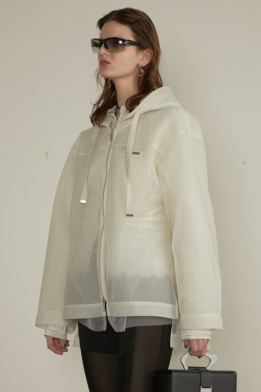 【プランク プロジェクト/PRANK PROJECT】のチュールレイヤードパーカー / Tulle Layered Hoodie 人気、トレンドファッション・服の通販 founy(ファニー) 　ファッション　Fashion　レディースファッション　Fashion for Women　トップス・カットソー　Cut & Sew Tops　シャツ・ブラウス・オフィスカジュアル　Elegant Blouses & Button-Ups　レディースパーカー・カジュアルフーディー　Casual Hoodies & Sweatshirts　ロングTシャツ・Tシャツ　Longline T-Shirts & Tees　スウェット・クルーネックトップス　Sweatshirts & Crewnecks / Relaxed Fit Sweat Tops　カットソー・ベーシックTシャツ　Cut-and-Sewn Tops / Stretch Tees & Basics　インナー　Innerwear　シアー　Sheer, See-Through　ダブル　Double, Double-Breasted　チュール　Tulip, Tulip Motif　フォルム　Silhouette, Form　メッシュ　Mesh, Net Fabric　ラッセル　Raschel, Raschel Lace　羽織　Haori, Light Jacket　other-8|ID: prp329100004311609 ipo3291000000032880350