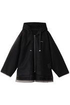 【プランク プロジェクト/PRANK PROJECT】のチュールレイヤードパーカー / Tulle Layered Hoodie BLK(ブラック)|ID: prp329100004311609 ipo3291000000034421205