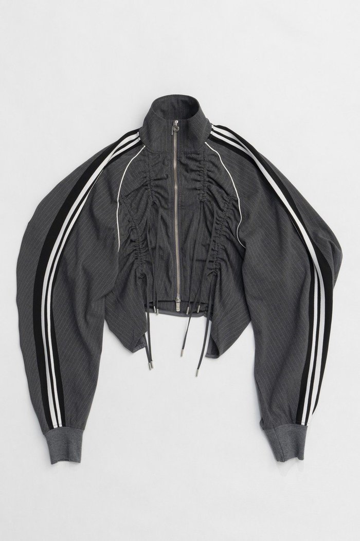 【プランク プロジェクト/PRANK PROJECT】のシャーリングトラックブルゾン / Shirring Track Blouson インテリア・キッズ・メンズ・レディースファッション・服の通販 founy(ファニー) https://founy.com/ ファッション Fashion レディースファッション Fashion for Women アウター Coat / Outerwear Collection レディースジャケット・軽アウター Jackets ブルゾンジャケット・スポーティアウター Blouson Jackets おすすめ Recommended / Our Picks ショート Short, Short Length ジャケット Jacket, Outerwear ストライプ Stripe, Striped Pattern スポーティ Sporty, Casual Athletic タイトスカート Pencil Skirt, Tight Skirt ツイル Twist, Twisted Detail バランス Balance, Style Balance ブルゾン Blouson, Bomber Jacket ボトム Bottoms, Lower Wear |ID: prp329100004311610 ipo3291000000032929054