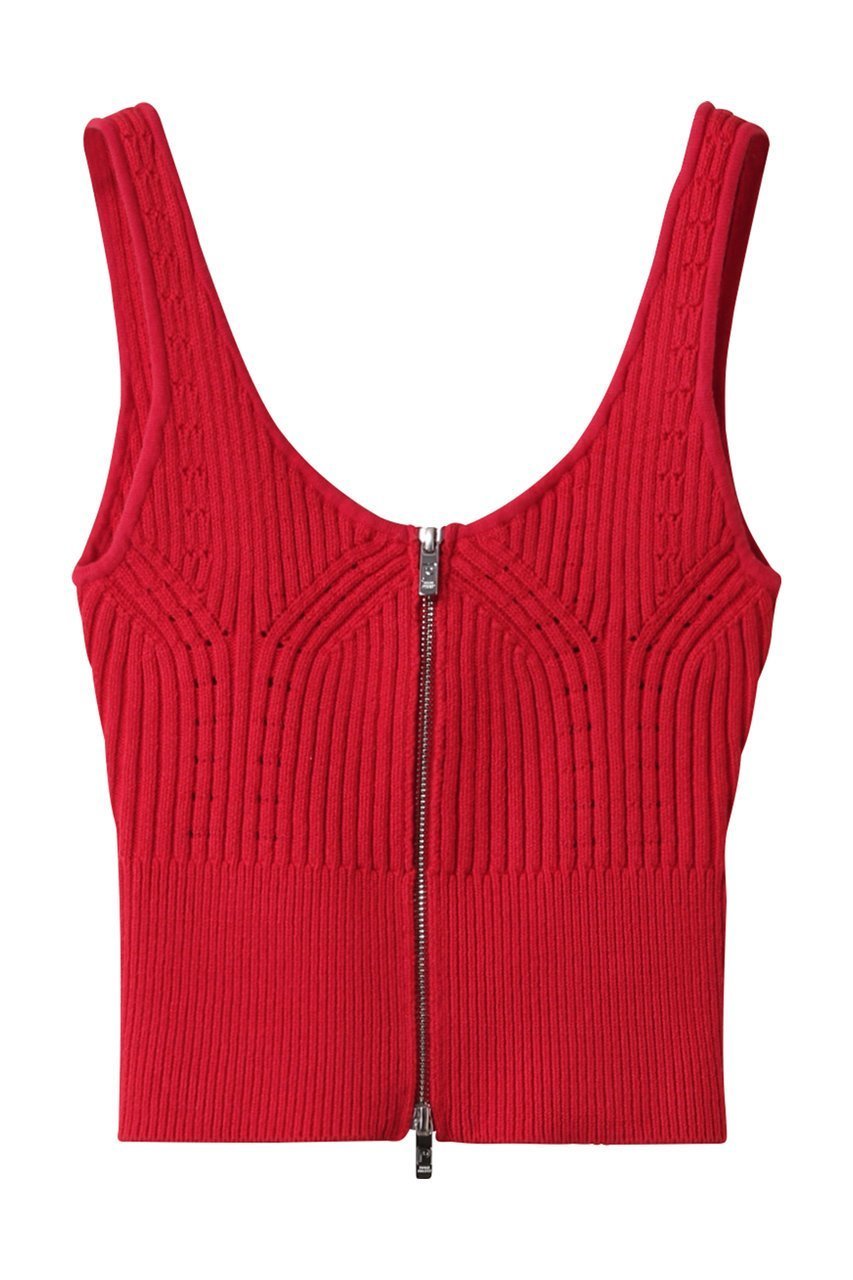 【プランク プロジェクト/PRANK PROJECT】の2WAYニットビスチェ / 2WAY Knit Bustier インテリア・キッズ・メンズ・レディースファッション・服の通販 founy(ファニー) 　ファッション　Fashion　レディースファッション　Fashion for Women　トップス・カットソー　Cut & Sew Tops　ニット　Knit Tops & Sweaters　キャミソール&ノースリーブ　Camisoles & Sleeveless Tops　シャツ・ブラウス・オフィスカジュアル　Elegant Blouses & Button-Ups　ロングTシャツ・Tシャツ　Longline T-Shirts & Tees　カットソー・ベーシックTシャツ　Cut-and-Sewn Tops / Stretch Tees & Basics　ビスチェ　Bustiers & Corset Tops / Layered Bustier Style　キャミソール　Camisole, Spaghetti Strap Top　コルセット　Corset, Bustier　ストレッチ　Stretch, Stretchy Fabric　タンク　Tank Top, Sleeveless Top　メタル　Metal, Metal Parts　夏　Summer　春　Spring　S/S・春夏　SS, Spring/Summer, Warm Season　RED(レッド)|ID: prp329100004311612 ipo3291000000032877607