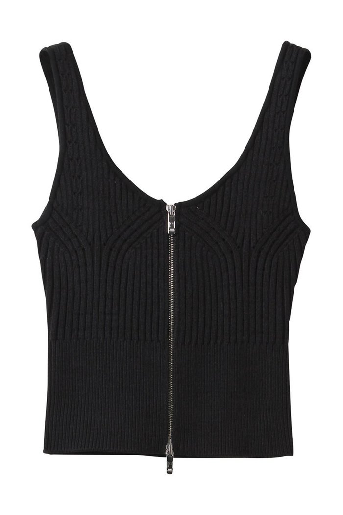 【プランク プロジェクト/PRANK PROJECT】の2WAYニットビスチェ / 2WAY Knit Bustier インテリア・キッズ・メンズ・レディースファッション・服の通販 founy(ファニー) https://founy.com/ ファッション Fashion レディースファッション Fashion for Women トップス・カットソー Cut & Sew Tops ニット Knit Tops & Sweaters キャミソール&ノースリーブ Camisoles & Sleeveless Tops シャツ・ブラウス・オフィスカジュアル Elegant Blouses & Button-Ups ロングTシャツ・Tシャツ Longline T-Shirts & Tees カットソー・ベーシックTシャツ Cut-and-Sewn Tops / Stretch Tees & Basics ビスチェ Bustiers & Corset Tops / Layered Bustier Style キャミソール Camisole, Spaghetti Strap Top コルセット Corset, Bustier ストレッチ Stretch, Stretchy Fabric タンク Tank Top, Sleeveless Top メタル Metal, Metal Parts 夏 Summer 春 Spring S/S・春夏 SS, Spring/Summer, Warm Season |ID: prp329100004311612 ipo3291000000035333060